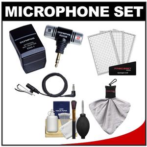 Olympus SEMA-1 ME-51S External Microphone Set with Adapter for the Pen Micro Cameras with Cleaning Kit - Digital Cameras and Accessories - Hip Lens.com
