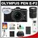 Olympus Pen E-P2 Micro 4/3 Digital Camera & 14-42mm Lens (Black) with 40-150mm Lens + 2yr Extended Warranty + 32GB Card + Battery + Case + Tripod Kit