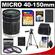 Olympus M.Zuiko 40-150mm f/4.0-5.6 Micro ED Digital Zoom Lens (Black) with 16GB Card + BLS-1/BLS-5 Battery + Case + Tripod + Accessory Kit