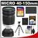 Olympus M.Zuiko 40-150mm f/4.0-5.6 Micro ED Digital Zoom Lens (Black) with 32GB Card + BLS-1/BLS-5 Battery + Case + Tripod + Accessory Kit
