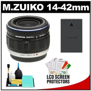 Olympus M.Zuiko 14-42mm f/3.5-5.6 Micro Digital Zoom Lens (Black) - NEW (NO Original Box) with BLS-1/BLS-5 Battery + Accessory Kit - Digital Cameras and Accessories - Hip Lens.com