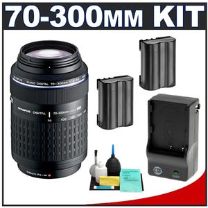 Olympus Zuiko 70-300mm f/4.0-5.6 Digital ED Zoom Lens with (2) BLM-1 Batteries & Charger + Cleaning Kit - Digital Cameras and Accessories - Hip Lens.com