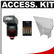Phoenix DZBIS-112CII Digital Autofocus Flash (for Canon EOS E-TTL) with (4) AA Batteries & Charger + Bounce Reflector