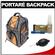 Portare Multi-Use Laptop/iPad/Digital SLR Camera Backpack Case (Gray/Orange) with Nikon Cleaning Kit