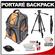Portare Multi-Use Laptop/iPad/Digital SLR Camera Backpack Case (Gray/Orange) with 57” Photo/Video Tripod + Canon Cleaning Kit