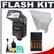 Precision Design DSLR300 High Power Auto Flash with Bounce Reflector + (4) Batteries & Charger + Accessory Kit