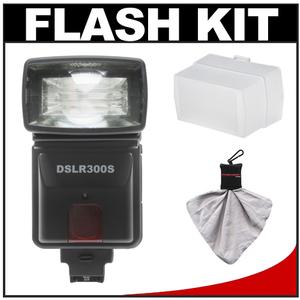 Precision Design DSLR300S High Power Auto Flash (for Sony Alpha) with Diffuser + Accessory Kit - Digital Cameras and Accessories - Hip Lens.com
