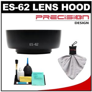 Precision Design ES-62 Lens Hood for Canon EF 50mm f/1.8 II with Cleaning Kit - Digital Cameras and Accessories - Hip Lens.com