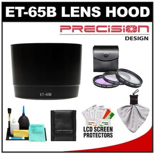 Precision Design ET-65B Lens Hood Canon for 70-300mm IS USM  70-300mm DO IS USM with 3 (UV/FLD/CPL) Filter Set + Accessory Kit - Digital Cameras and Accessories - Hip Lens.com