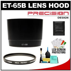 Precision Design ET-65B Lens Hood Canon for 70-300mm IS USM  70-300mm DO IS USM with Canon 58mm Filter + Accessory Kit - Digital Cameras and Accessories - Hip Lens.com