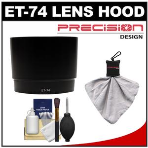Precision Design ET-74 Lens Hood for Canon EF 70-200mm f/4 L IS USM  70-200mm f/4 L USM with Cleaning Kit - Digital Cameras and Accessories - Hip Lens.com