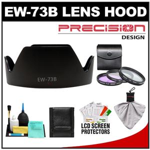 Precision Design EW-73B Lens Hood for Canon EF 17-85mm USM & EF-S 18-135mm IS with 3 (UV/FLD/CPL) Filter Set + Accessory Kit - Digital Cameras and Accessories - Hip Lens.com