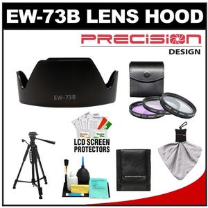 Precision Design EW-73B Lens Hood for Canon EF 17-85mm USM & EF-S 18-135mm IS with 3 (UV/FLD/CPL) Filter Set + Tripod + Accessory Kit - Digital Cameras and Accessories - Hip Lens.com