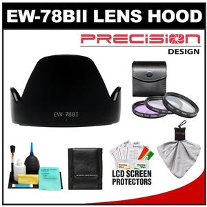Precision Design EW-78BII Lens Hood for Canon EF 28-135mm f/3.5-5.6 IS USM with 3 (UV/FLD/CPL) Filter Set + Accessory Kit - Digital Cameras and Accessories - Hip Lens.com