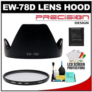Precision Design EW-78D Lens Hood for Canon EF 28-200mm & EF-S 18-200mm IS USM with Hoya 72mm UV HMC Filter + Accessory Kit - Digital Cameras and Accessories - Hip Lens.com