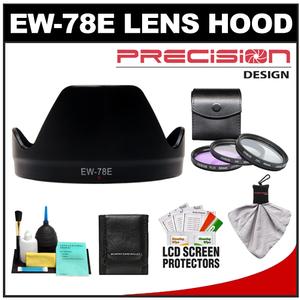 Precision Design EW-78E Lens Hood for Canon EF-S 15-85mm f/3.5-5.6 IS USM with 3 (UV/FLD/CPL) Filter Set + Accessory Kit - Digital Cameras and Accessories - Hip Lens.com
