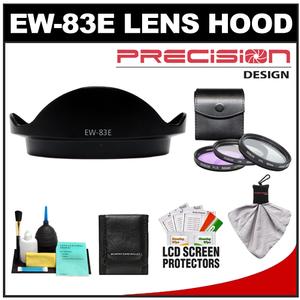 Precision Design EW-83E Lens Hood for Canon EF 16-35mm f/2.8L  17-40mm f/4L  EF-S 10-22mm with 3 (UV/FLD/CPL) Filter Set + Accessory Kit - Digital Cameras and Accessories - Hip Lens.com
