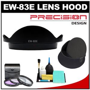 Precision Design EW-83E Lens Hood for Canon EF 16-35mm f/2.8L  17-40mm f/4L  EF-S 10-22mm with 3 (UV/FLD/CPL) Filter Set + Lenscoat Cap + Accessory Kit - Digital Cameras and Accessories - Hip Lens.com