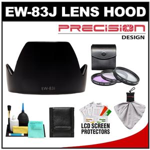 Precision Design EW-83J Lens Hood for the Canon EF-S 17-55mm f/2.8 IS with 3 (UV/FLD/CPL) Filter Set + Accessory Kit - Digital Cameras and Accessories - Hip Lens.com