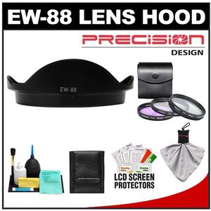 Precision Design EW-88 Lens Hood for Canon EF 16-35mm f/2.8 II USM with 3 (UV/FLD/CPL) Filter Set + Accessory Kit - Digital Cameras and Accessories - Hip Lens.com