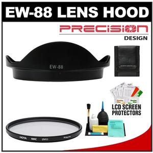 Precision Design EW-88 Lens Hood for Canon EF 16-35mm f/2.8 II USM with Hoya 82mm UV HMC Filter + Accessory Kit - Digital Cameras and Accessories - Hip Lens.com