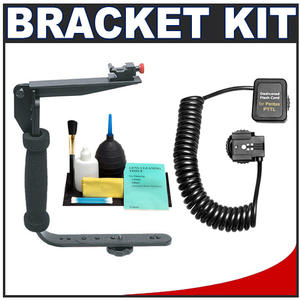 Precision Design Quick Flip FB350 Bracket with Pentax Flash Cord + Cleaning Kit - Digital Cameras and Accessories - Hip Lens.com