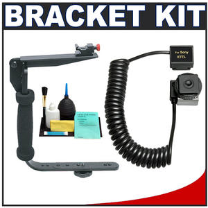 Precision Design Quick Flip FB350 Bracket with Sony Alpha Flash Cord + Cleaning Kit - Digital Cameras and Accessories - Hip Lens.com