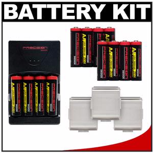 Precision Design (12) 2900 AA Batteries & Rapid Charger with Battery Cases Kit - Digital Cameras and Accessories - Hip Lens.com