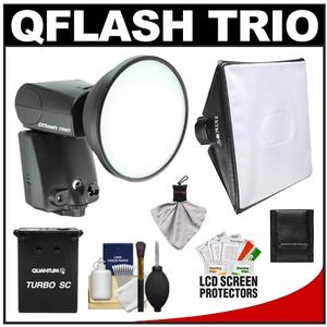 Quantum Qflash Trio Model QF8C Flash (for Canon) with Turbo SC Slim Battery + Softbox + Accessory Kit - Digital Cameras and Accessories - Hip Lens.com