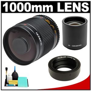 Rokinon 500mm f/8.0 Mirror Lens & 2x Teleconverter with Cleaning Kit for Olympus Pen & Panasonic Micro 4/3 Digital SLR Cameras - Digital Cameras and Accessories - Hip Lens.com