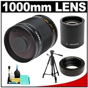 Rokinon 500mm f/8.0 Mirror Lens & 2x Teleconverter with Tripod + Cleaning Kit for Olympus Pen & Panasonic Micro 4/3 Digital SLR Cameras - Digital Cameras and Accessories - Hip Lens.com