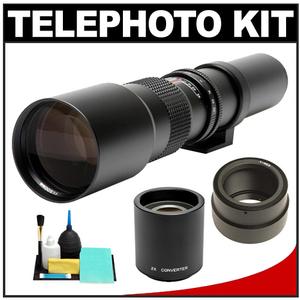 Rokinon 500mm f/8 Telephoto Lens & 2x Teleconverter with Cleaning Kit for Sony Alpha NEX Digital Cameras - Digital Cameras and Accessories - Hip Lens.com