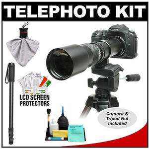 Rokinon 500mm f/8 Telephoto Lens & 2x Teleconverter with 67" Monopod + Accessory Kit for Canon EOS Digital SLR Cameras - Digital Cameras and Accessories - Hip Lens.com