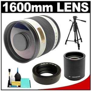 Rokinon 800mm f/8 Mirror Lens & 2x Teleconverter with Tripod + Cleaning Kit for Olympus Pen & Panasonic Micro 4/3 Digital SLR Cameras - Digital Cameras and Accessories - Hip Lens.com