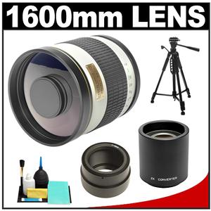 Rokinon 800mm f/8 Mirror Lens & 2x Teleconverter with Tripod + Cleaning Kit for Sony Alpha NEX Digital Cameras - Digital Cameras and Accessories - Hip Lens.com