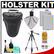Rokinon H600 Digital SLR Holster Camera Case for Mid-Large Size Zoom Lenses with (2) LP-E5 Batteries + Tripod + Accessory Kit