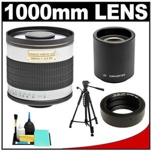 Rokinon 500mm f/6.3 Mirror Lens & 2x Teleconverter with Tripod + Cleaning Kit for Olympus Pen & Panasonic Micro 4/3 Digital SLR Cameras - Digital Cameras and Accessories - Hip Lens.com