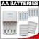 Sanyo eneloop (8) AA 2000mAh Pre-Charged NiMH Rechargeable Batteries & Charger with 2 Precision Design AA Battery Cases