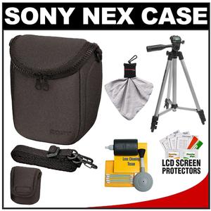 Sony LCS-BBF Soft Digital Camera Case for NEX Digital Cameras (Black) with Tripod + Accessory Kit - Digital Cameras and Accessories - Hip Lens.com