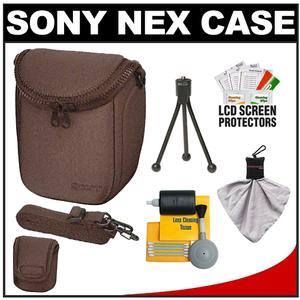 Sony LCS-BBF Soft Digital Camera Case for NEX Digital Cameras (Brown) with Accessory Kit - Digital Cameras and Accessories - Hip Lens.com