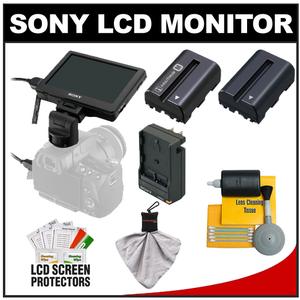 Sony CLM-V55 Portable 5" HD LCD Monitor & Hood with Battery & Charger + Additional Battery + Cleaning Kit - Digital Cameras and Accessories - Hip Lens.com