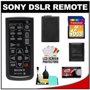 Sony RMT-DSLR1 Wireless Remote Commander for Alpha DSLR Cameras + NP-FW50 Battery + 16GB Card + Accessory Kit for SLT-A55  A33  A37  NEX-5  NEX-5N  NEX-7 - Digital Cameras and Accessories - Hip Lens.com