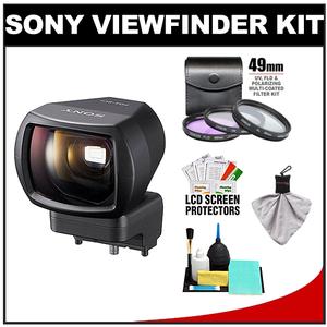 Sony FDA-SV1 Optical Viewfinder for NEX-3  NEX-5  NEX-C3 & NEX-5N with 16mm f/2.8 Lens with 3pc Filter Kit + Cleaning Accessory Kit - Digital Cameras and Accessories - Hip Lens.com