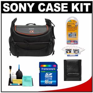 Sony LCS-AMSC30 Soft Digital SLR System Carrying Case with 16GB + Accessory Kit - Digital Cameras and Accessories - Hip Lens.com