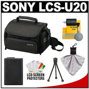 Sony LCS-U20 Medium Carrying Case for Handycam  Cyber-Shot  NEX Digital Camera (Black) with Battery + Accessory Kit - Digital Cameras and Accessories - Hip Lens.com