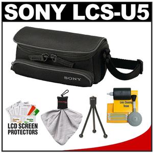 Sony LCS-U5 Carrying Case for Handycam Camcorders (Black) with Cleaning Accessory Kit - Digital Cameras and Accessories - Hip Lens.com