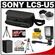 Sony LCS-U5 Carrying Case for Handycam Camcorders (Black) with Wide & Telephoto Lens + LED Light + Battery + Case + Tripod + Accessory Kit