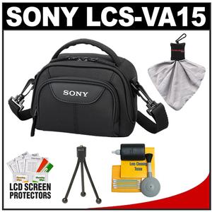 Sony LCS-VA15 Carrying Case for Handycam Camcorders (Black) with Cleaning Accessory Kit - Digital Cameras and Accessories - Hip Lens.com