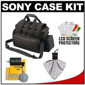 Sony Handycam LCS-VCD Soft Camcorder Case (Black) with Cleaning Kit - Digital Cameras and Accessories - Hip Lens.com