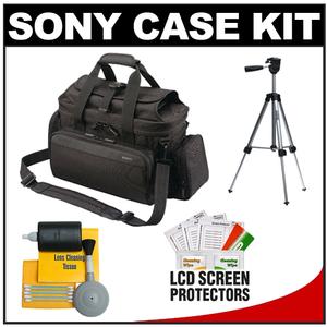 Sony Handycam LCS-VCD Soft Camcorder Case (Black) with Tripod + Accessory Kit - Digital Cameras and Accessories - Hip Lens.com